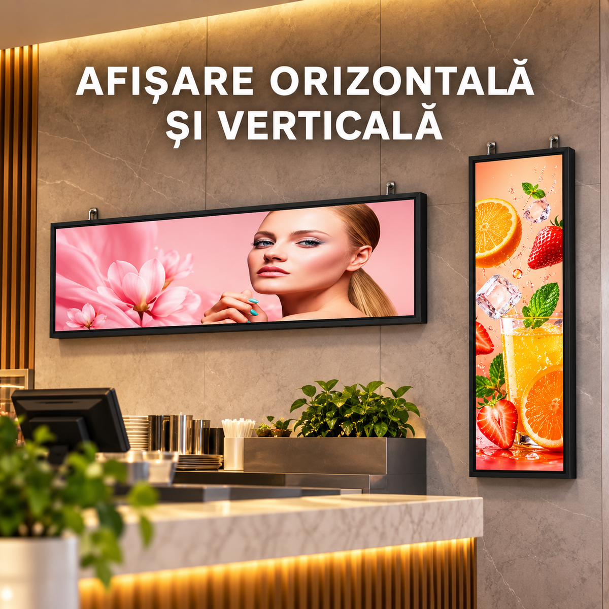 Reclamă LED P5 Full Color cu afișare orizontală și verticală