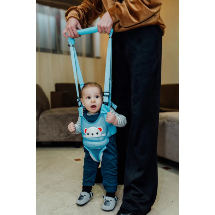 Ham Bebe cu Suport Tip Chilot Detasabil, At Performance, Premergator, Asistare Mers, Varsta 6-24 luni, Ursulet, Bumbac, Plasa, Ergonomic si sigur