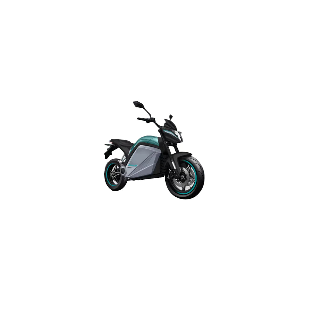 Motocicleta electrica, AT PERFORMANCE®, 3000w, baterie 72V 35ah, viteza 75km/h, Albastru cu Alb, 60 autonomie