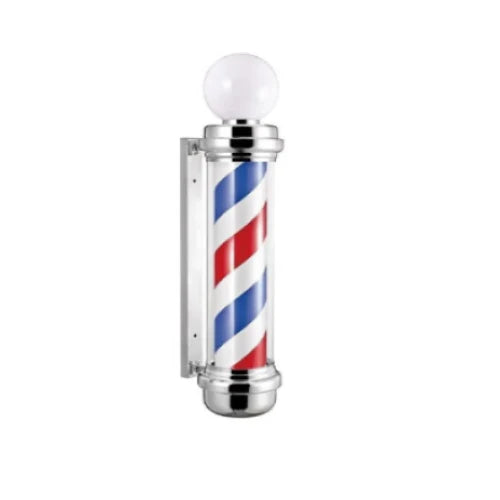 Reclama luminoasa frizerie, barber shop, Barber Pole, 90 x 25 x 20, Rosu/Alb/Albastru
