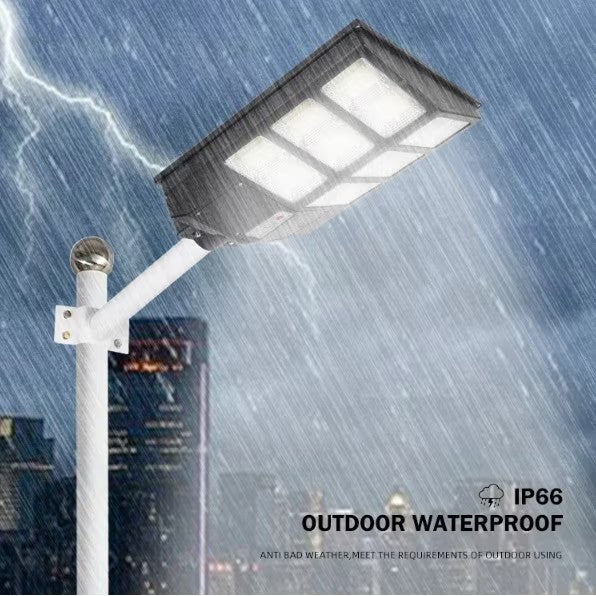 Set 2x Lămpi Solare LED 600W cu Panou Fotovoltaic și Telecomandă – AT PERFORMANCE® | Iluminat Exterior Autonom IP65
