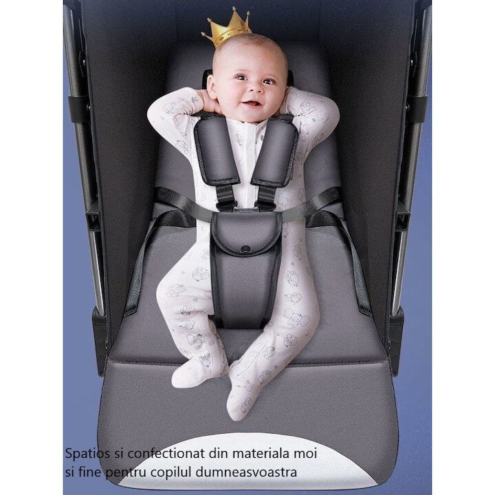 Carucior Pentru Bebelusi At Performance – Usor, Pliabil, Sezut Reglabil, Spatios, Sport 6-36 Luni, Crem