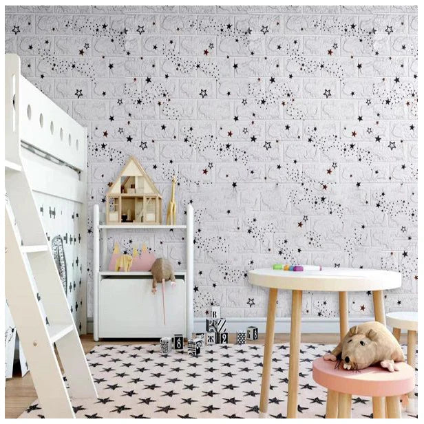 Set 10x Tapet 3D, autoadeziv/autocolant, At Performance, design modern, pentru interior, rezistent la apa 70 X 77cmx0, 5mm, Alb