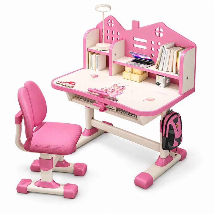 Set Birou și Scaun AT PERFORMANCE® pentru Copii, Ergonomic, Reglabil, Model Astronaut