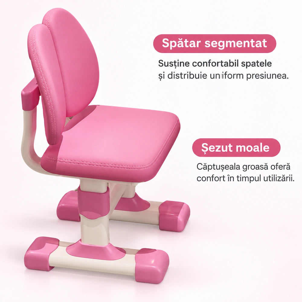 Set Birou și Scaun AT PERFORMANCE® pentru Copii, Ergonomic, Reglabil, Model Astronaut