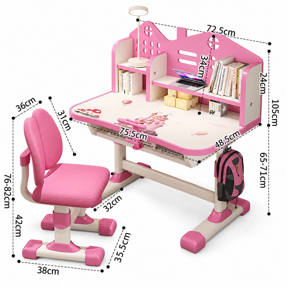 Set Birou și Scaun AT PERFORMANCE® pentru Copii, Ergonomic, Reglabil, Model Astronaut