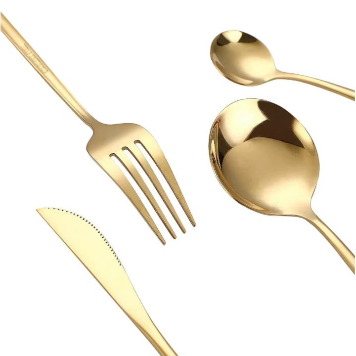 Set de tacamuri AT PERFORMANCE®,moderne 24 de piese, Full Gold, 13-21 cm.
