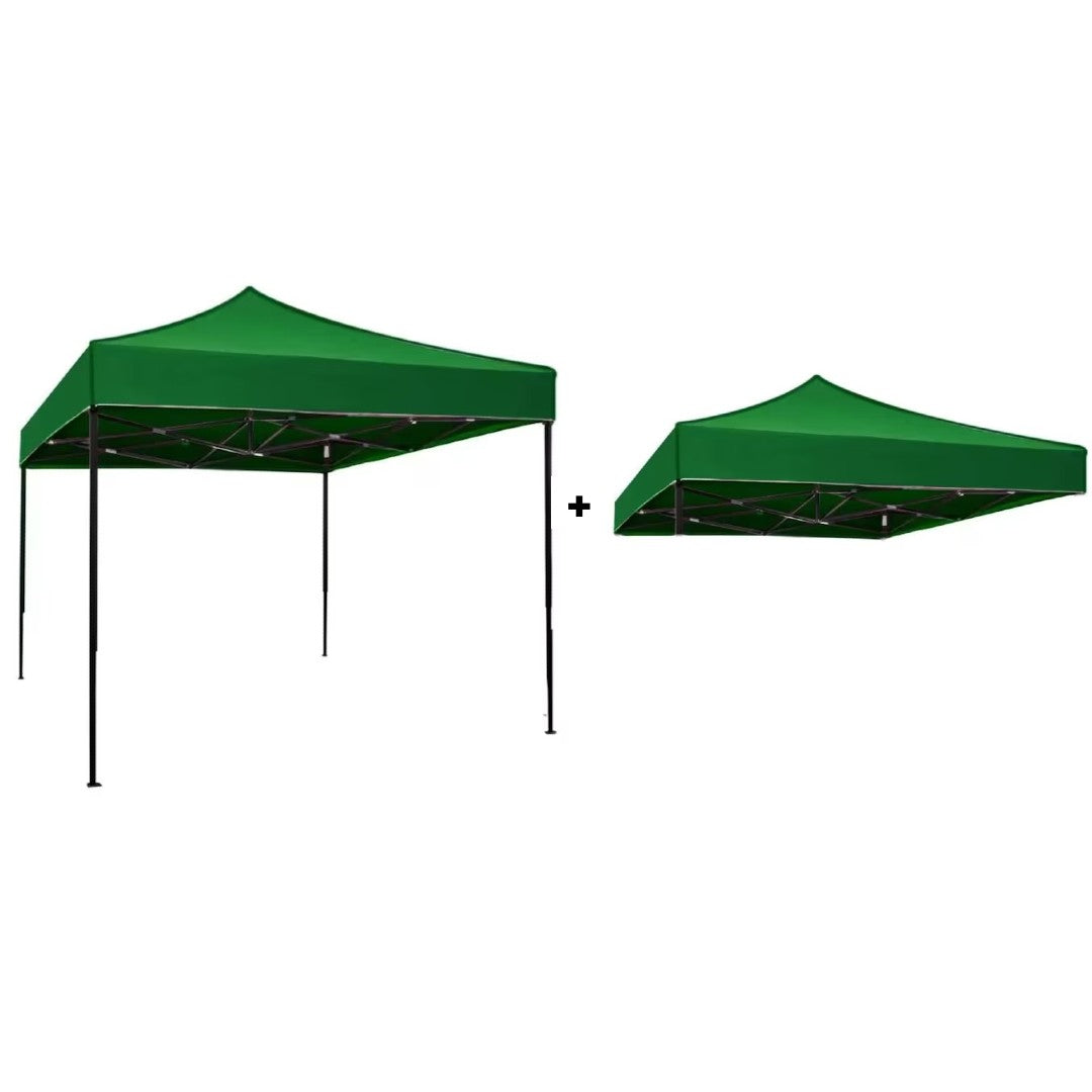 Pachet Cort Pavilion 3x3m + Copertină Rezervă – Impermeabil, Pliabil, Structură Metalică – AT PERFORMANCE®